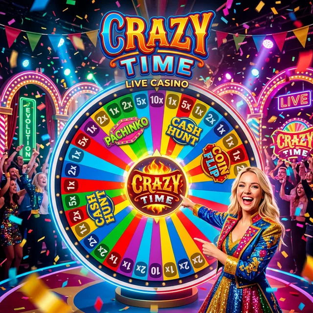 Crazy Time — Evolution Gaming game show con multiplicadores