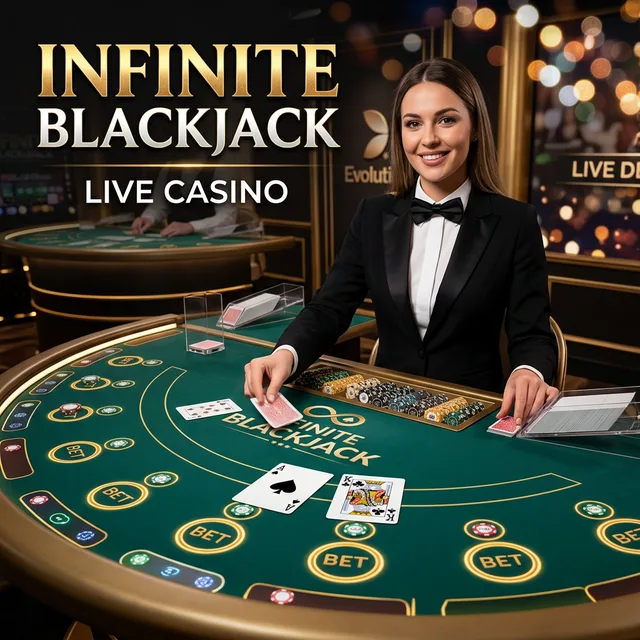 Infinite Blackjack — Evolution Gaming sin límite de jugadores